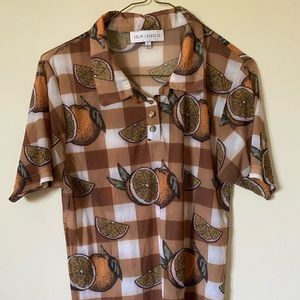 Colin Locascio Citrus Gingham Polo